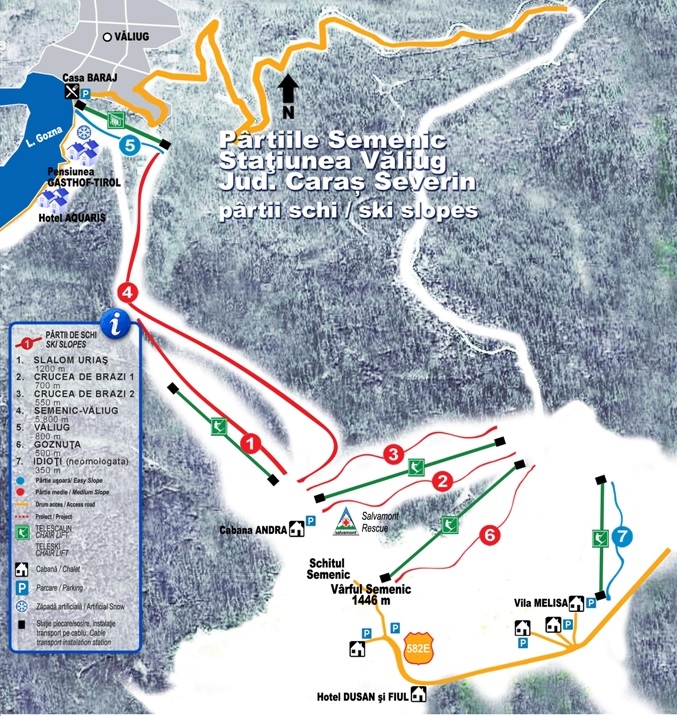 Trail map of Domeniul Schiabil Semenic